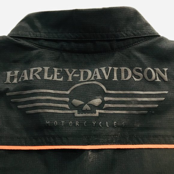 Harley Davidson Vented Performance Willie G Skull Black Shirt Men's Size Medium - Picture 5 of 8